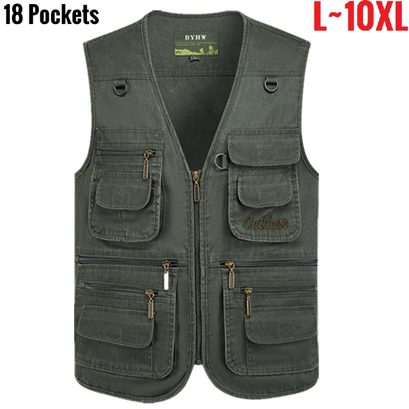 Fishing Kit Compact - Chaleco multibolsillo para hombre, chaqueta sin